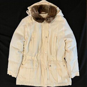 Ralph Lauren Women's Jacket Brown Faux Fur Collar Down/Feather Filling Size P/S